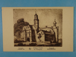 Gravure Originale De Fernand Rousseaux Château Féodal De Trazegnies - Courcelles