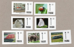 003] BRD - Privatpost -  Briefmarke Individuell - 7 Marken - Motive: Tiere Eisenbahn Post Schiff - Personnalized Stamps