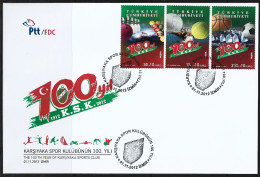 2012 - 100th YEAR OF KARSIYAKE SPORT CLUB - 1 N0VEMBER 2012 - FDC - FDC