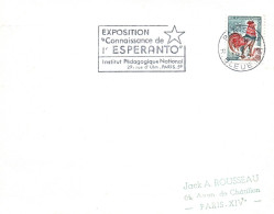 ENVELOPPE AVEC FLAMME DE 1966 - EXPOSITION CONNAISSANCE DE L' ESPERANTO - Esperánto