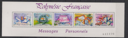 POLYNESIE - 1989 - Bloc Feuillet BF N°YT. 16 - Messages Personnels - Neuf Luxe** / MNH / Postfrisch - Blocs-feuillets