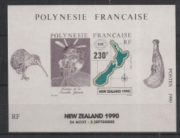 POLYNESIE - 1990 - Bloc Feuillet BF N°YT. 17 - Nouvelle-Zélande 1990 - Neuf Luxe** / MNH / Postfrisch - Blocs-feuillets