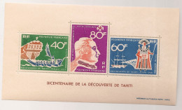 POLYNESIE - 1968 - Bloc Feuillet BF N°YT. 1 - Découverte De Tahiti - Neuf Luxe** / MNH / Postfrisch - Blocs-feuillets