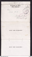 257/31 - EGYPT FOREIGN INTEREST - German Prisoner Of War Cover TURA Egypt 1919 To Dresden - Red POW Bureau Censor - 1915-1921 British Protectorate