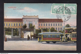 220/31 - EGYPT TRAMWAY Colour Viewcard - Alexandria Casino San Stephano Used 1908 - Editor Theodossiou , Alex - Alexandrie