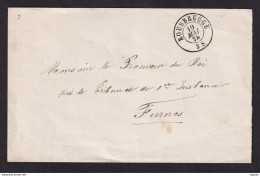583/37 -- Bande D' IMPRIME En Franchise DC ROUSBRUGGE 1873 Vers DC FURNES - COBA 15 + 4 EUR - Franchise