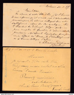 521/37 --  Collection TOURNAI - 2 X Entier Postal Armoiries TOURNAI 1897/1907- Origines FROIDMONT Et KAIN La Tombe - Cartoline 1871-1909