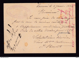 526A/37 --  Collection TOURNAI -  Entier Postal TOURNAI 1880 Vers MALINES - Cachet Vve Henri Casterman , Editeur - Postcards 1871-1909