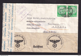 292/31 - EGYPT WWII Censorship On German Cover From WIEN 1938 To CAIRO , With German Censorship - SCARCE Combination - Cartas & Documentos