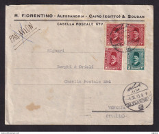 274/31 -- EGYPT  Envelope Fouad Stamps For 33 Mills ALEXANDRIA 1933 To VENEZIA - Air Mail Crossed - Cartas & Documentos