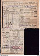 237/36 -  POIDS RECONNU à TREIGNES Et AISEAU - Lettre De Voiture Gare De TREIGNES 1954 Vers AISEAU Lambusart - Andere & Zonder Classificatie