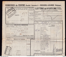 248/36 -  POIDS RECONNU à HOUDENG GOEGNIES - Lettre De Voiture Gare De HOUDENG GOEGNIES 1933 Vers ESSCHEN - Other & Unclassified