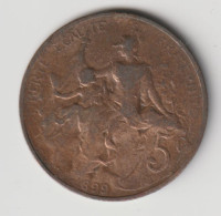 FRANCE 1899: 5 Centimes, KM 842 - 5 Centimes