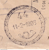 DDCC 251 - CRETE RURAL Posthorn Cancels - Nr 44 From MILIARESI (KASTELLI PEDIADA) On 1908 Judicial Document - Creta