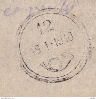 DDCC 248 - CRETE RURAL Posthorn Cancels - Nr 12 From ANOSKELI (KOLUMBARI) On 1910 Judicial Document - Crète