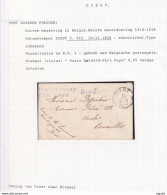 DDCC 979 -- Collection DIEST - Enveloppe Carte De Visite FORTUNE DIEST 2 XII 1918 - Port Payé 0.05 (Tarif RARE) - Fortuna (1919)
