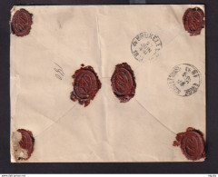 DDCC 949 -- Entier Enveloppe + TP 47 Et 48 En ASSURE De NEEROETEREN 1893 Vers Bruxelles - Valeur 200,50 Francs - Covers
