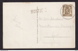 DDEE 173 - GRIFFES Des CANTONS DE L'EST - Carte-Vue MONSCHAU TP Petit Sceau RAEREN 1938 - Griffe MONTJOIE - Linear Postmarks