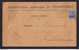 DDDD 896 - Enveloppe + Cachet Administration Communale De CHASSEPIERRE - TP Germania Etapes Du Luxembourg Vers ARLON - OC26/37 Etappengebiet