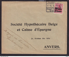 DDDD 891 - Enveloppe MEERENDRE (vandaag NEVELE) TP Germania Etapes Gent 1916 Vers Anvers - OC26/37 Territoire Des Etapes