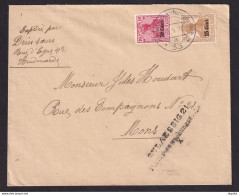 DDDD 882 - Enveloppe TP Germania AUDENARDE Via Etapes GENT PUWST 33 En 1918  Vers MONS - Zulassig Etapes Mons - OC26/37 Territoire Des Etapes