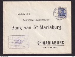 DDDD 886 - Enveloppe KORTRIJK TP Germania PUWST 33 GENT 1917 Vers Eekeren  - Cachet Vansteenkiste , Inspecteur Antverpia - OC26/37 Etappengebied.