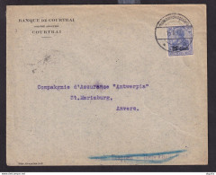 DDDD 885 - Enveloppe COURTRAI TP Germania PUWST 33 GENT 1917 Vers Eekeren  - Entete Banque De Courtrai S.A. - OC26/37 Etappengebied.