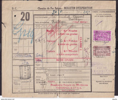 993/38 - Chemins De Fer VICINAUX - Bulletin D'Expédition Poudrerie Doppal WETTEREN 1946 à  KEERBERGEN / Buurtspoorwegen - Autres & Non Classés