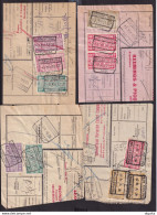 015/39 - CANTONS De L' EST - 17 Bulletins D' Expédition/Fragmen Nombreux Timbres TR Cachets De Gare HERBESTHAL 1935/1973 - Otros & Sin Clasificación