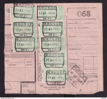 067/39 - Gare De BRUGGE BRUGES -  1 Bulletin D'Expédition 10 TP Armes Du Royaume 1948 + 1 TP Ouvriers Vers AALST OOST - Dokumente & Fragmente