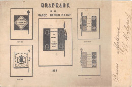 CPA 75 PARIS IVe / DRAPEAUX DE LA GARDE REPUBLICAINE / ANNEE 1899 - Education, Schools And Universities