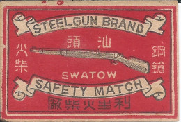 Matchbox Labels Phillumeny ET000542 - China Swatow Steelgun Brand - Zündholzschachteletiketten