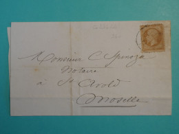 DF 12  FRANCE   BELLE  LETTRE  1855 ST AVOLD +N° 2& CAD +  AFF.  INTERESSANT+ - 1849-1876: Klassieke Periode