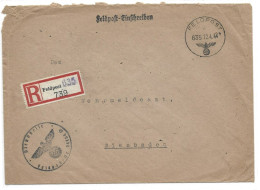 Feldpost Einschreiben Feldpostamt 126 Pleskau Russland 1944 - Feldpost 2e Guerre Mondiale