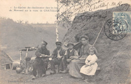 CPA 89 LE DEJEUNER DES CHARBONNIERS DANS LES BOIS DU MORVAN SUR LA ROUTE DE CHATELLUX - Autres & Non Classés