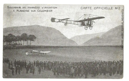 SUISSE AVIATION FELDPOST NEUCHATEL PLANEYSE SUR COLOMBIER MEETING 1910 CARTE OFFICIELLE N°2 - Colombier