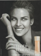 Publicité Papier - Advertising Paper - Armani - Parfumreclame (tijdschriften)