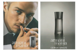 Publicité Papier - Advertising Paper - Armani Recto Verso - Publicités Parfum (journaux)