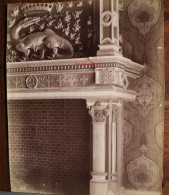 Photo 1890's Cheminée Salle Des Officiers Du Roi Château Blois Art Ancienne Tirage Albuminé Albumen Print Vintage - Lieux