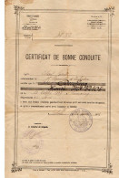 VP22.502 - MILITARIA - LILLE 1921 - Certificat De Bonne Conduite - Soldat Henri DECOBECQ, 43è Rgt D'Inf , Né à TOURCOING - Documenten