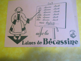 Buvard  Ancien/Textile/"Avec Les Laines De BECASSINE "/Ma Maman Tricote /Vers 1950-60    BUV711 - Kleidung & Textil