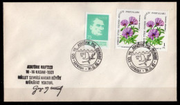 1981 NORTH CYPRUS ATATURK STAMP EXHIBITION - BIRTH CENTENARY OF ATATURK FDC - Storia Postale