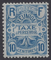 REUNION 1907 - Yvert T7* (L) - Tasse | - Strafport