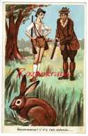 CPA Illustrator Illustrateur Humour Louis Carrière Chasseur Hunting Jacht Jager Pin Up Lady Girl Decollete Lapin Sexy - Carrière, Louis