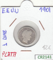 CR2141 MONEDA EEUU 1 DIME 1901 PLATA BC - Otros & Sin Clasificación