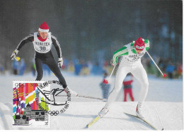 1994 Jeux Olympiques D'Hiver De Lillehammer: Carte M. Ski De Fond - Invierno 1994: Lillehammer