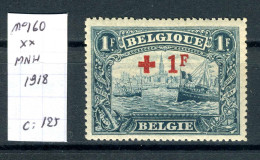 Belgique       N ° 160 Xx - 1914-1915 Croix-Rouge