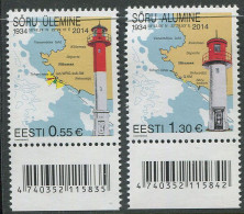 Estonia:Unused Stamps Sõru Upper And Lower Lighthouses, 2014, MNH - Estonie