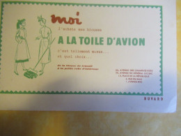Buvard Ancien/Vêtement /"à La  Toile D'Avion "/Moi J'achète Mes Blouses  à /Paris /Vers 1950-60    BUV716 - Kleding & Textiel