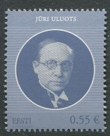 Estonia:Unused Stamp Politician Jüri Uluots, 2015, MNH - Estonie